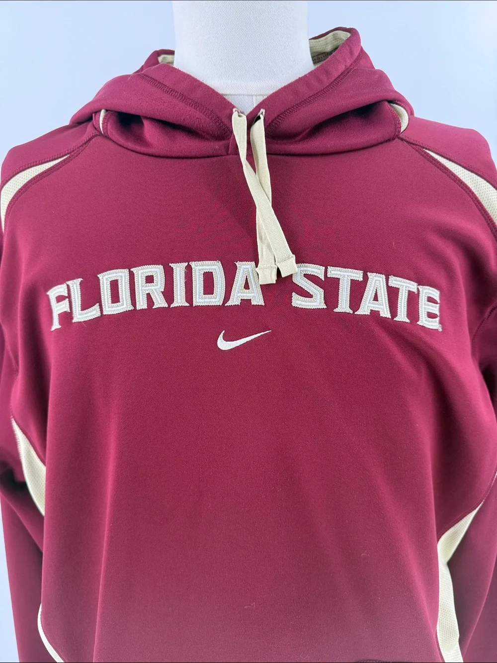 Nike Maroon Florida State Crewneck Hoodie with Cream Accents